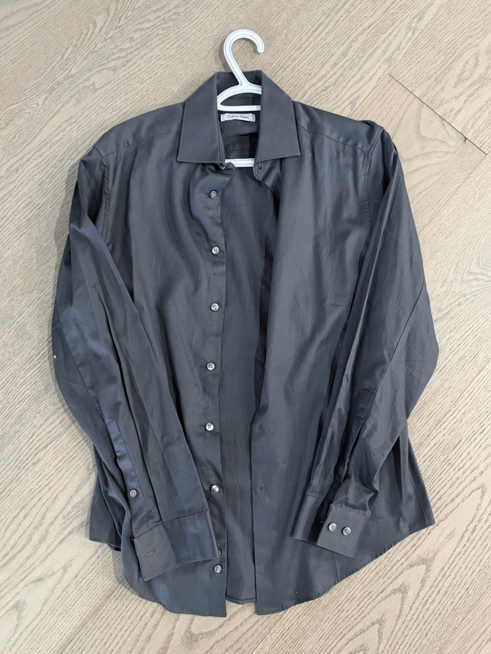 Calvin Klein Black Lightweight Button-Up Shirt Jacket